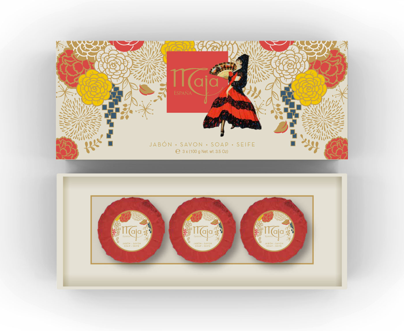 Restyling packaging Jabón Maja