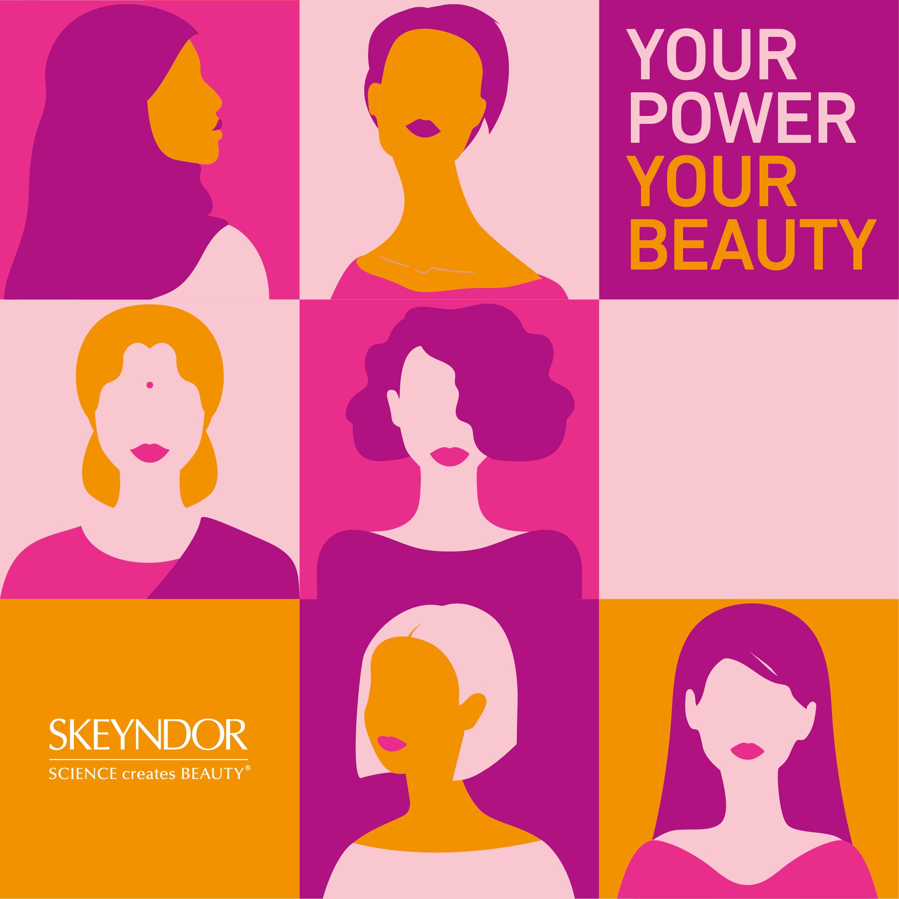 Your Power, Your Beauty campaign visual for Skeyndor Power